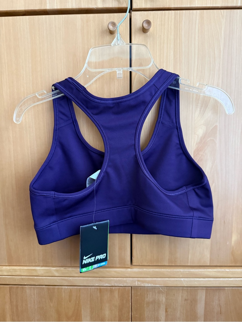 Nike Purple Sports Bra and Shorts Set with Pink Swoosh - Picture 3 of 5